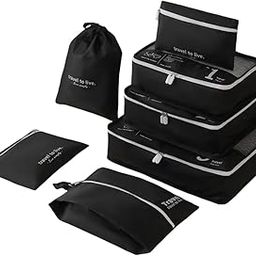 TS WITH TECHSUN Travel Packing Cubes Set, Luggage Organizer Pouches, Travel Organizer, Packing Cubes for Travel, Travel Essentials, Packing Cubes, Packing Bags for Clothes, Travel Organizer for Women, Packing Bags, Packing Cubes for Travel Organizer, Nylon (Black)-image-35