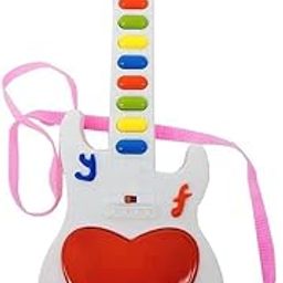 ANG� Mini Musical Guitar Instrument with Sound & 3D Lighting Learning Toy for Kids, Boys (Color May Vary) (Mini Guitar)-image-4