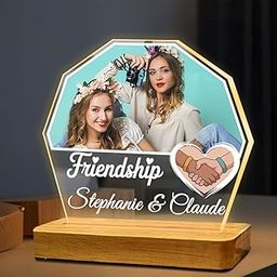 Fashionury Customized Friendship Day Night Light with Photo & Names – LED Gift for Best Friends, Cousin, Sister, Girlfriend, Boyfriend, Birthday | Best Friend Keepsake Lamp-image-92