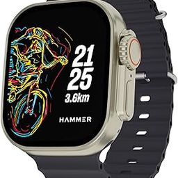 HAMMER Active 2.0 Plus 2.1" HD Display Smart Watch with Gesture Control, Bluetooth Calling, DIY Watch Face Studio, Sports Modes, Functional Crown, Dynamic Island Notification, Menstrual Cycle (Black)-5