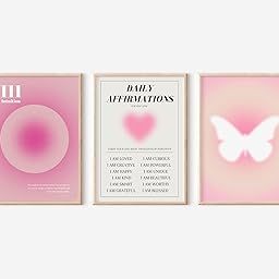 Paper Aura Girly Poster For Aesthetic Wall Decoration | Angel Number Wall Poster Set Of 3 (13 X 19 Inch Unframed) For Aesthetic Home Decor, Office Decor, Wall Decor (Daily Affirmations)-image-45