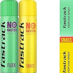 Fastrack Unisex Deodorant No Nasties Perfume Fruity Scent Spray - Fleek & Snacc (Pack Of 2-135Ml Each)-32