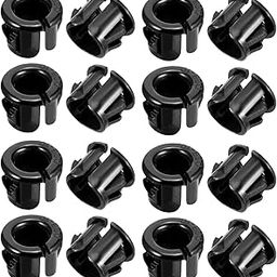Bettomshin 30Pcs Cable Snap Bushing Grommets 10mm Mounted Dia Snap in Cable Hose Bushing Grommet Protector Hole Plugs Cover Black OSB-10-24