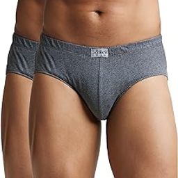 8035 Men's Super Combed Cotton Solid Poco Brief with Ultrasoft Concealed Waistband (Pack of 2)-image-35