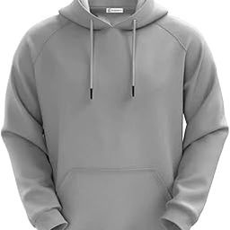 Winter wear Relaxed Fit Plain Cotton Blend Full Sleeves Hoodie for Men-image-89