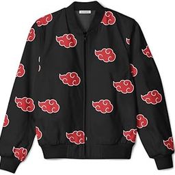 Anime print Black Bomber jacket Anime all over printed jacket for men-picture-32