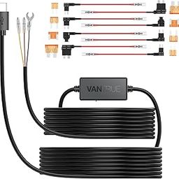 Vantrue 11.5ft Type C USB 12V 24V to 5V Dash Cam Hardwire Kit with Mini, ACS, ATO, Micro2 Add a Circuit Fuse Holders, Low Voltage Protection for N4 Dash Cam-21