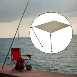 CALANDIS™ Chair Sunshade Folding Chair Sunshade for Outdoor Picnic Backpacking Khaki | Furniture | & Hiking | Outdoor Sports-image-83