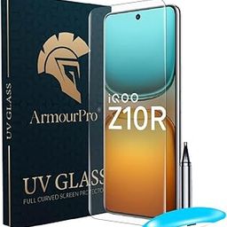 ArmourPro Military Grade UV Tempered Glass Screen Protector Compatible For IQOO Z10R 5G (6.77 Inch) With Easy Installation Kit| Edge To Edge Coverage |Crystal Clear-image-15