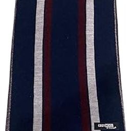 Cosy Woolen Striped Scarf, Navy Blue, Maroon, and Grey Winter Muffler-image-27