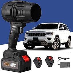 WHIPBIRD Lightweight Cordless Turboglass Car and Leaf Blower for Patio Cleaning 180000RPM Handheld Air Blower, 2 X 3.0Ah Batteries and Charger Included, Lawn Care, Blowing Leaves and Dust, Black-29
