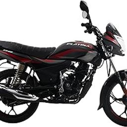 Bajaj Platina 110 Es Drum Motorcycle/Motorbike - Black Red - Ex-Showroom-image-34