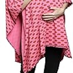 Stylish Heart Print Shawl for Women's Pregnancy Maternity Feeding T-Shirt, Nursing Top Round Neck Breastfeeding Shawl New Born Baby Gift for Pregnant Women-image-62