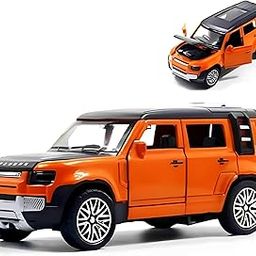SUPER TOY 1:36 Scale Die Cast Defender Open Door Metal Car Toy for Kids Boys Unbreakable Diecast Model High Speed Racing Pull Back Car for Boys Birthday Gift,Sporty Orange-15