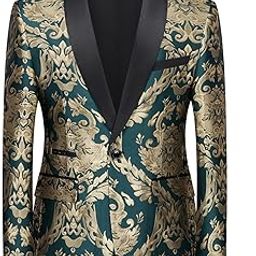 Tuxedo Suits for Men 2 Piece Regular Fit Suit Floral Blazer Jacket Waistcoat Pants Men Suit Set for Wedding Prom-image-35