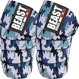 STEIGEN FITNESS BEAST MODE Weight Lifting Knee Support Wraps for Squats,Gym, Weight Lifting, Cross fit, Gym Workout (CAMO GREY)-image-32