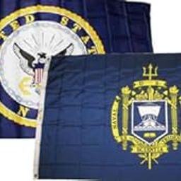 Moon Knives 2x3 Wholesale Combo U.S. Navy Crest & Naval Academy Flags Flag - Party Decorations Supplies For Parades - Prime Outside, Garden, Men Cave Decor Flag-image-25
