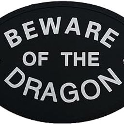 Club Bollywood®Black Oval Statement Plaque Outdoor Garden Wall Sign Beware of The Dragon|Home & Garden | Garden D?©Cor |1 X Wall Door House Yard Sign-image-38