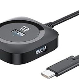 WiredCom® USB C Hub Ultra-Slim USB-C Superspeed Adapter with 4 USB 3.0 Ports USB Type C Hub for All Laptops and More USB Type C Devices-93