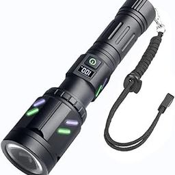 Naivete 5 Modes LED Rechargeable Flashlights High Lumens 1800 mAh Lithium Battery Emergency Camping Waterproof Flashlight Zoom with Spotlight Lens, (Pack of 1) (Black Color)-image-19