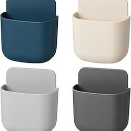 Zenith's Wall Mount Mobile Stand Holder 4 Pcs – Self-Adhesive Phone Charging Stand | Space-Saving Multicolor ABS Storage Case for Remote & Mobile Adjustment |Home & Office Organizer-12
