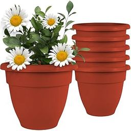 IMAGINEA 18 Inch Flower Pot for Home Decoration | Big Size Plastic Pot for Living Room, Office | Gamla for Home, Laws & Garden Décor | Planter Pots for Balcony | Large Pots for Garden (Pack of 6)-image-18