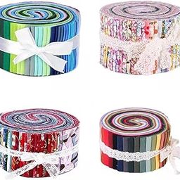 ATORSE Craft Kits 144Pcs Colorful Fabric Strips Bundle Sewing DIY Precut Craft Fabric Cloth-Crafts- Fabric-image-18