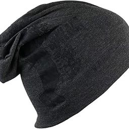 apsra ls Cotton Slouchy Beanie and Skull Cap for Summer, Winter, Autumn & Spring Season, Can be Used as a Helmet Cap Too - Free Size (7026) Black-picture-19