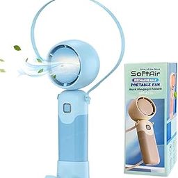 FunBlast Handheld Portable Fan, Mini Personal Hand Fan, 3 Speed Adjustable Foldable Small Desk Fan, USB Rechargeable Powerful Cooling Turbo Fan for Travel, Outdoor, Home, Office (Blue)-picture-24