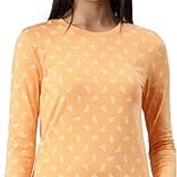 E257 Quick Dry 4 Way Stretch Antimicrobial Slim Fit Cotton Long Sleeve Crew Neck T-Shirt for Women-image-18