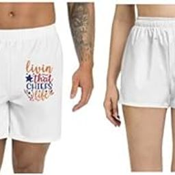 Men and Women Printed Regular fit Casual Polyester Couple White Shorts (ZPOD-0007097-set-S_ms)-image-80