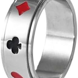 Anti Tarnish Card Shark Signet Stainless Steel Finger Ring for Men | Stylish Durable Jewellery Accessories | Rings for Man | Minimal Jewelry | Birthday Gift for Boys (Size - 9)-image-82