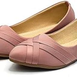 Women's Striped Bellies Flats | Anti-Skid Vegan Leather Ballerina Shoes | Casual & Formal Wear Ballet Flats-image-76
