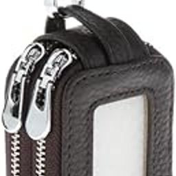 Mens PU Leather Car Key Case Key Holder Key Organizer Wallet Dark Coffee| Mens Accessories | Key Chains Rings & Cases|1 Piece Car Key Case-22