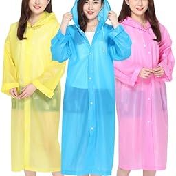 Raincoat For Men,Women,Boys & Girls Universal Waterproof Full Rain Coat Multicolor, Free Size Hooded Rainwear-62