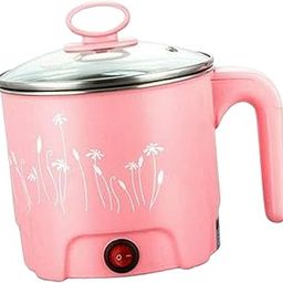 LOOM TREE® Mini Electric Cooking Pot Rapid Noodle Cooker 220V EU Plug Pink_Dia.18cm Kitchen, Dining & Bar | Small Kitchen Appliances | Grills & Griddles-18