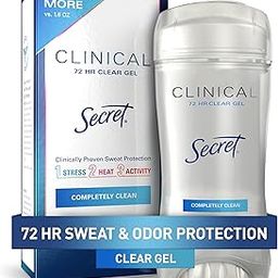 Secret Clinical Strength Deodorant and Antiperspirant for Women, Clear Gel, Completely Clean, 2.6 Oz.-13