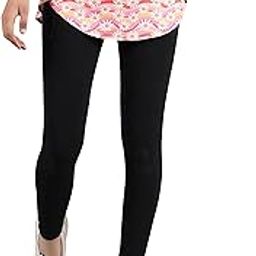 D’chica Floral Print Skirted Leggings, High Rise Active Skirt With Pockets & Attached Leggings, Women Flared Skirt Leggings for Sports, Yoga, Fitness, Cycling, Running, Gym, Exercise, and Cardio-image-18
