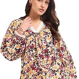 Women's Embroidered Cotton Shirt – Casual Chic, Regular Fit, 3/4 Sleeve, Machine Washable – Ideal for Office-image-28