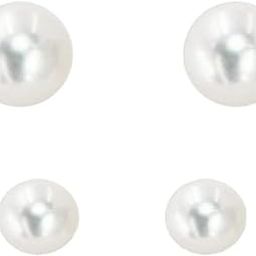 Fashionable Simple White Pearl Stud Earring Combo For Women (EP01) Pack Of 2-image-38