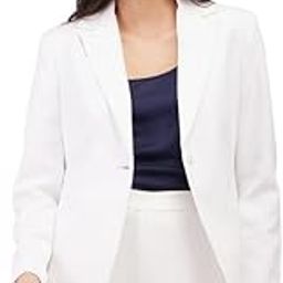 Women's Single Breasted Blazer - Off White-image-37