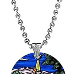 afh Lord Blessing Jesus Acrylic Pendant with Bead Chain | Christian Religious Jewelry-picture-35