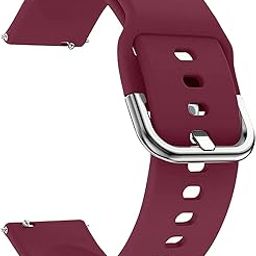 TECHVOR 22 mm Silicone Strap With Metal Buckle For Fossil Q Founder Gen 2 | Gen 3 Q Explorist | Gen 4 Explorist HR | Gen 5 Julianna HR | Gen 5 Garrett HR | Gen 5E | Gen 5 Carlyle HR | Gen 6 (44mm) | Q Wander | Marshall-8