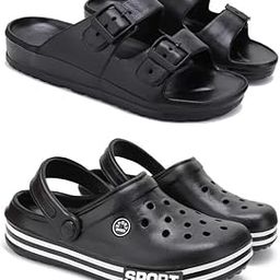 WINGSCRAFT Lightweight,Classic Slider || Sandals with Clogs for Men-COMBO(2)-3115-3014-image-17