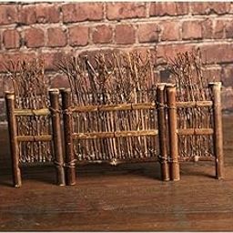 UJEAVETTE Mini Fence Home Chinese Kongfu Tea Ceremony Natural Bamboo Rustic Decor S #3-image-60