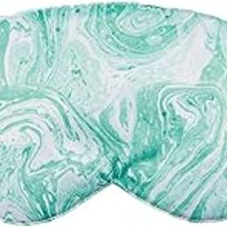 Mesmerize Satin Sleep Eye Mask with green marble print & soft adjustable elastic strap. Perfect for traveling, sleeping and napping. Made with love in India-image-8