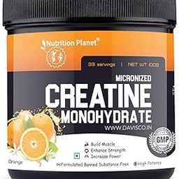 Nutrition Planet Micronized Creatine Monohydrate (Orange, 100g / 0.22 Lb, 33 Servings)-image-75