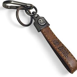 Compatible with Royal Enfield KeyRing, Premium Leather & Metal, Scratch-Resistant Lightweight Bike Keyring for Men-84