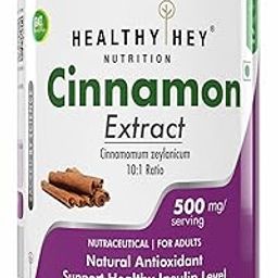 HealthyHey Cinnamon Extract 10:1 Ratio - Support Healthy Glucose Levels -60 Veg. Capsules-image-64