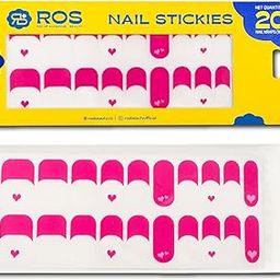 ROS Beauty Nail Stickies | 20 Count | Easy-to-Apply Vibrant Nail Art Stickers | Long-Lasting, Lightweight, & Mess-Free | Effortless DIY Manicure | Heart Eyes-image-76